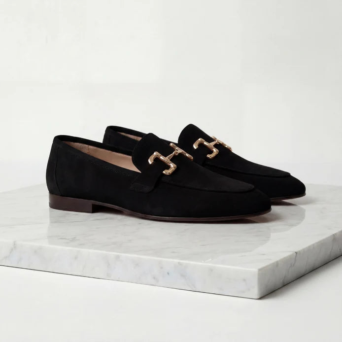 Men's Suede Loafers with Horsebit Detail
