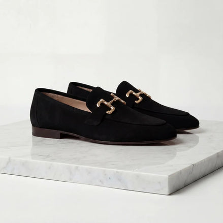 Men's Suede Loafers with Horsebit Detail