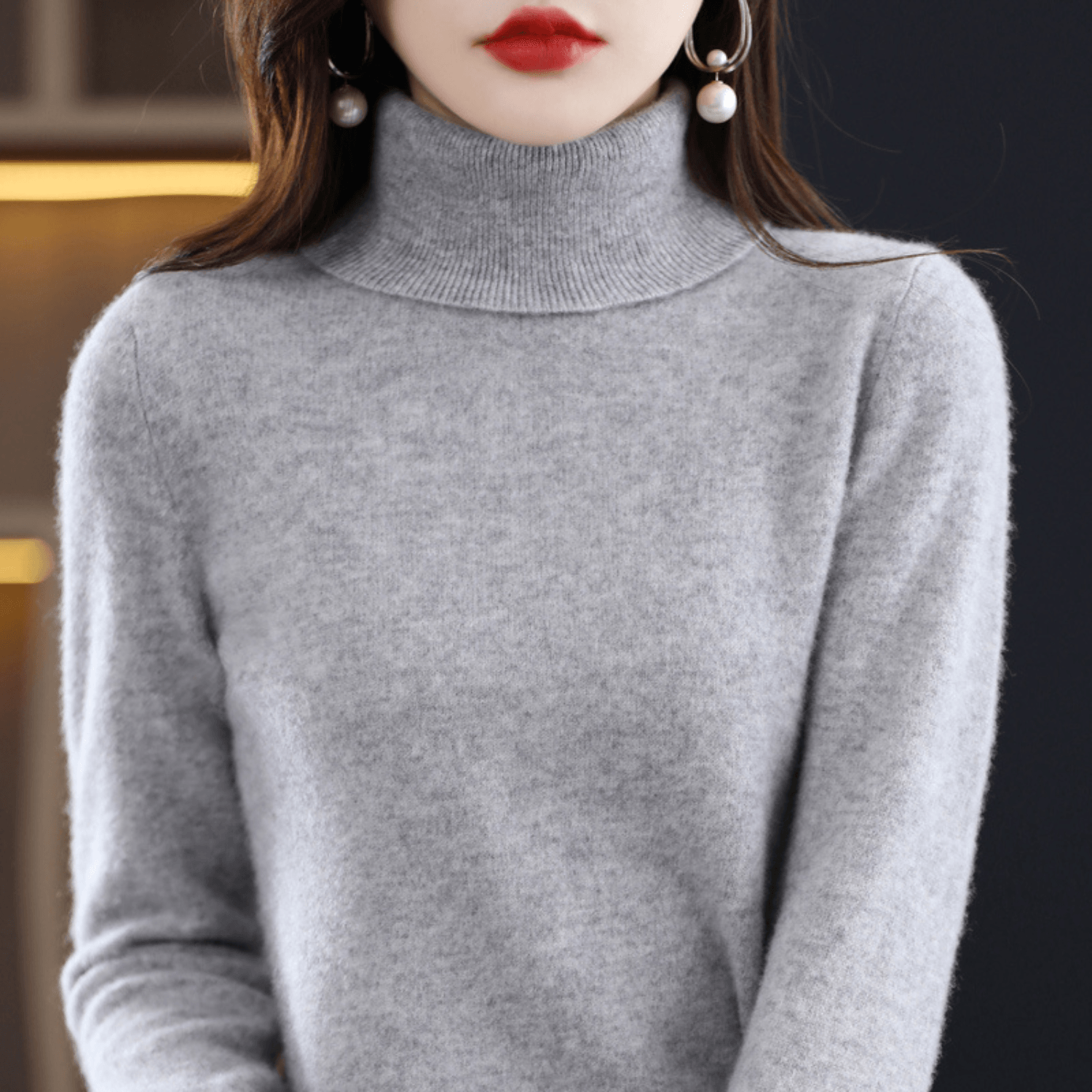 Elena Knitted Turtleneck Jumper for Ladies Christmas Jumpers Season