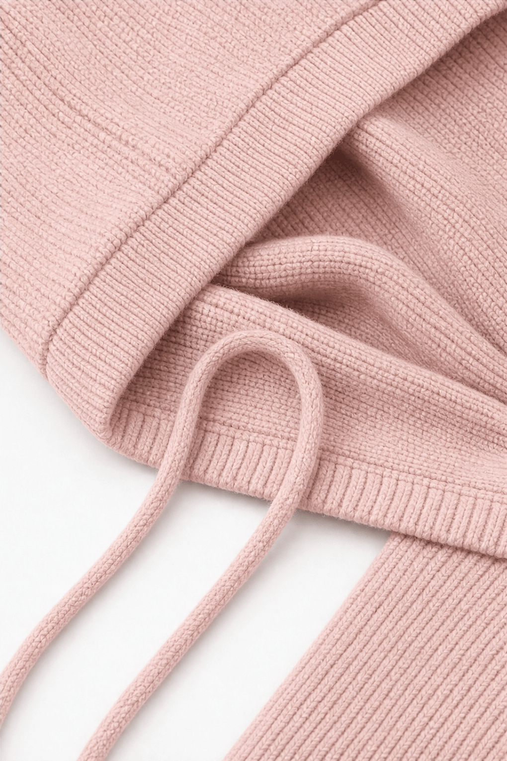 Women's Ribbed Zip-Up Hooded Knit Cardigan with Drawstring Hood