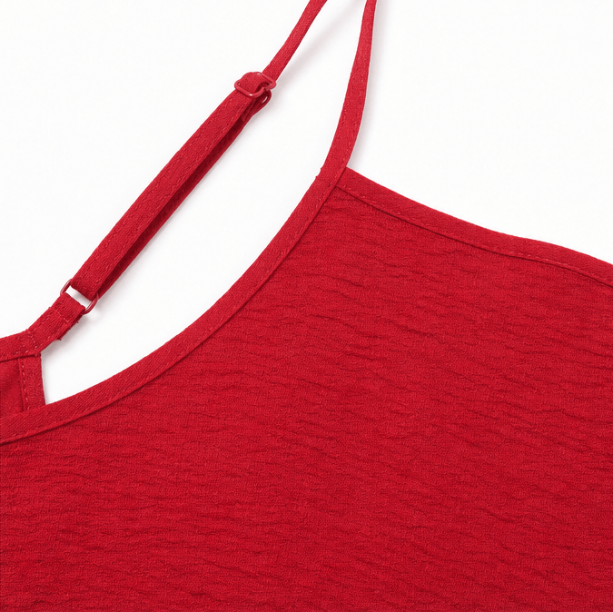 Women's Linen-Look Maxi Slip Dress with Adjustable Straps