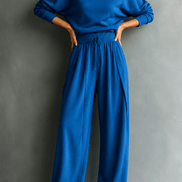 Women's Turtleneck Wide-Leg Trouser Co-Ord Set