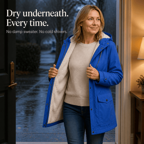 Plush-Lined Waterproof Hooded Parka Jacket for Women