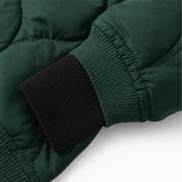Women's Hooded Quilted Puffer Jacket with Spliced Panels