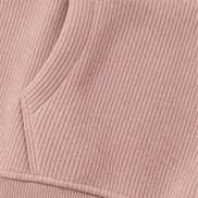 Women's Ribbed Corduroy-Look Hoodie with Front Pocket