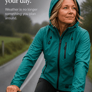 Hooded Waterproof Windproof Polyester Rain Jacket for Women