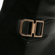 Velara Fleece-Lined Black Knee-High Winter Boots for Women