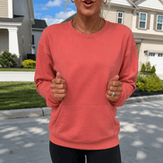 Restfield Oversized Fleece Crewneck Sweatshirt with Kangaroo Pocket