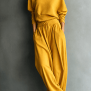 Women's Turtleneck Wide-Leg Trouser Co-Ord Set