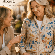 Women's Botanical Print Zip-Up Knit Bomber Cardigan