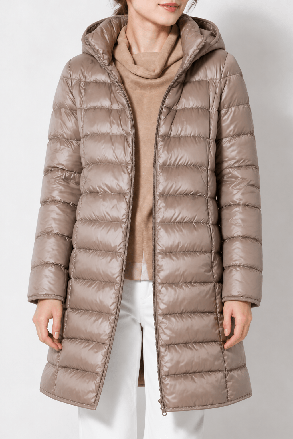 Women's Packable Quilted Puffer Jacket with Detachable Hood