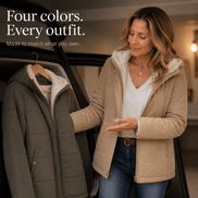 Women's Thickened Hooded Quilted Puffer Jacket with Sherpa Lining