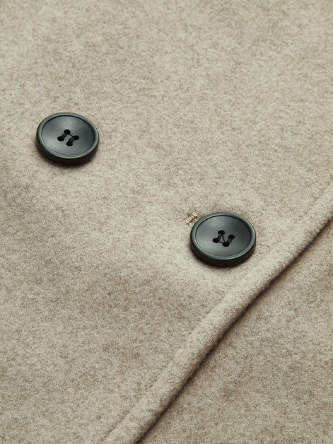 Charlene Double Breasted Wool Blend Pea Coat for Women