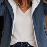 Women's Thickened Hooded Quilted Puffer Jacket with Sherpa Lining