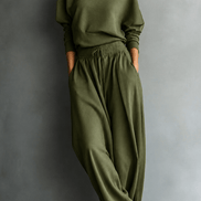 Women's Turtleneck Wide-Leg Trouser Co-Ord Set