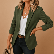 Lorelei One-Button Fitted Women's Tailored Blazer in Woven Fabric