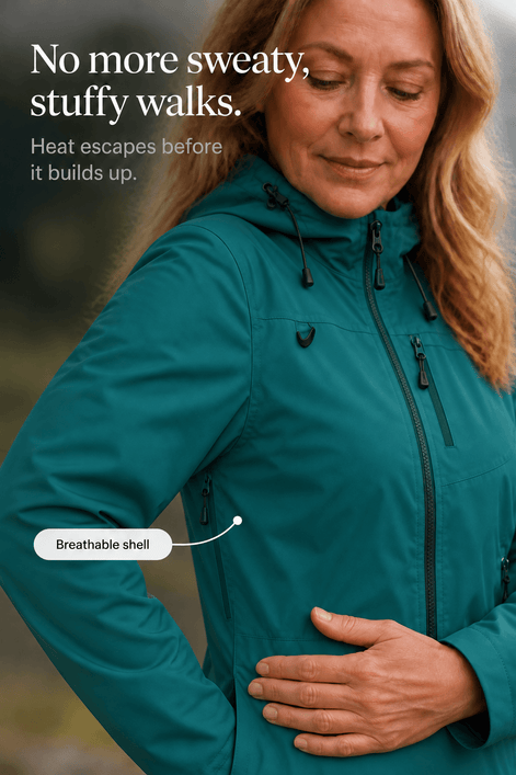Hooded Waterproof Windproof Polyester Rain Jacket for Women