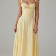 Elodie Floral Satin Midi Slip Dress for Autumn Dresses Occasions