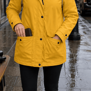 Plush-Lined Waterproof Hooded Parka Jacket for Women