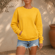 Restfield Oversized Fleece Crewneck Sweatshirt with Kangaroo Pocket