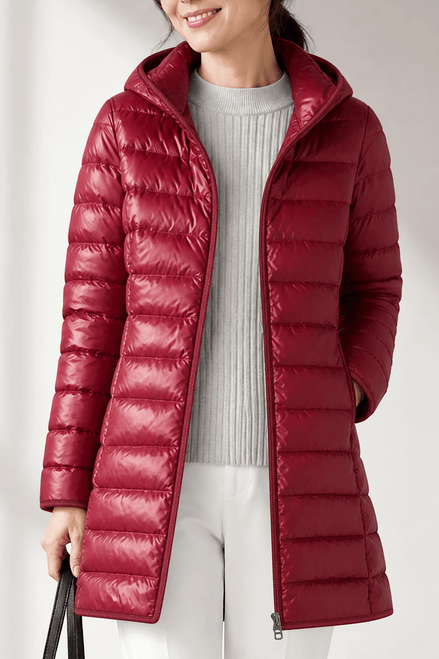 Women's Packable Quilted Puffer Jacket with Detachable Hood