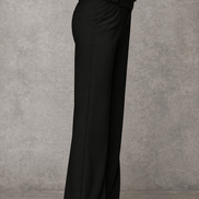 Women's Wide-Leg High-Waisted Trousers with Structured Waistband