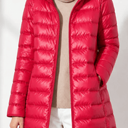 Women's Packable Quilted Puffer Jacket with Detachable Hood
