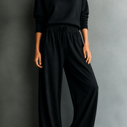 Women's Turtleneck Wide-Leg Trouser Co-Ord Set