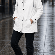 Plush-Lined Waterproof Hooded Parka Jacket for Women