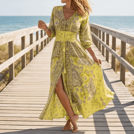 Floressa Flowy Floral V-Neck Women's Midi-to-Maxi Dress