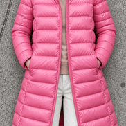 Women's Packable Quilted Puffer Jacket with Detachable Hood
