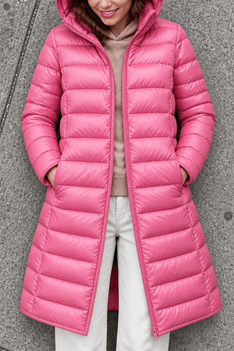 Women's Packable Quilted Puffer Jacket with Detachable Hood