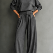 Women's Turtleneck Wide-Leg Trouser Co-Ord Set