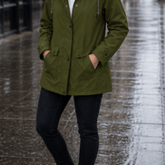 Plush-Lined Waterproof Hooded Parka Jacket for Women