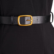 Long Sleeve Belted Bodycon Christmas Dress with Stand Collar