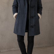 Women's Hooded Faux Suede Winter Coat with Plush Sherpa Lining