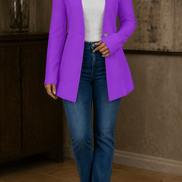Linevalle Women's V-Neck Single-Button A-Line Tailored Blazer