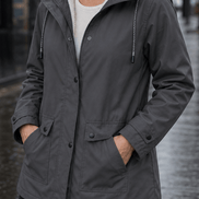 Plush-Lined Waterproof Hooded Parka Jacket for Women