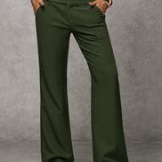 Women's Wide-Leg High-Waisted Trousers with Structured Waistband