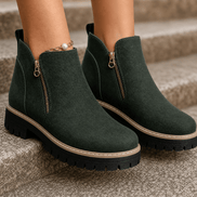 Strida Women's Cushioned Platform Chelsea Ankle Boots with Side Zip