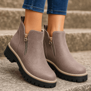 Strida Women's Cushioned Platform Chelsea Ankle Boots with Side Zip