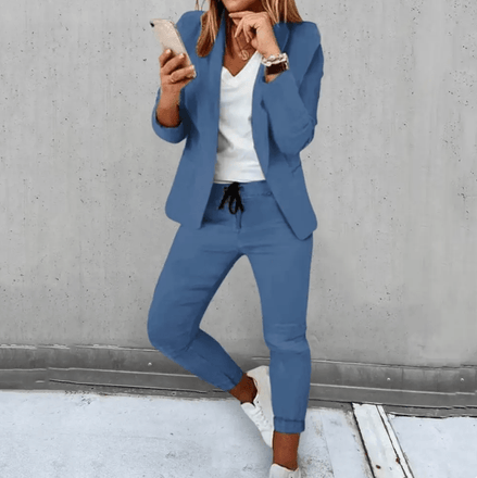Women's Blazer and Jogger Two Piece Co Ord Set