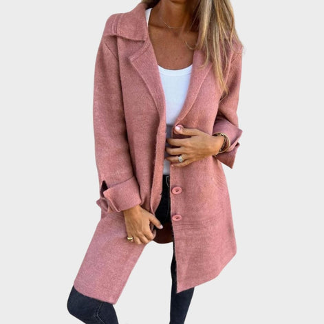Cunégonde Oversized Notch-Lapel Winter Coat for Women