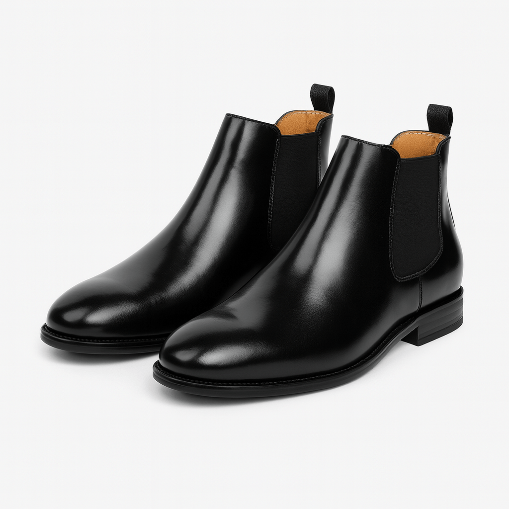 Classic Slip-On Chelsea Mens Boots with Elastic Side Panels