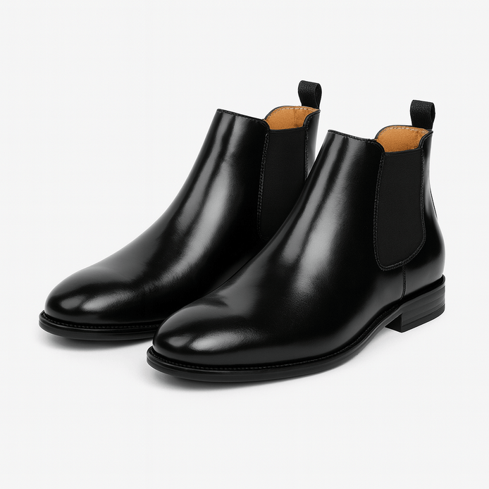 Classic Slip-On Chelsea Mens Boots with Elastic Side Panels