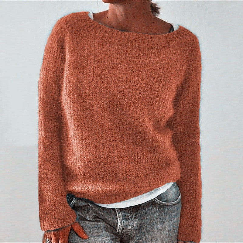 Klara Boat Neck Long Sleeve Knit Jumper for Women