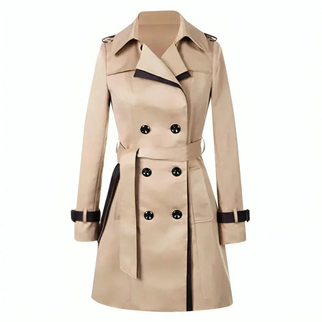 Sarah's Belted Double-Breasted Trench Womens Coats for Winter