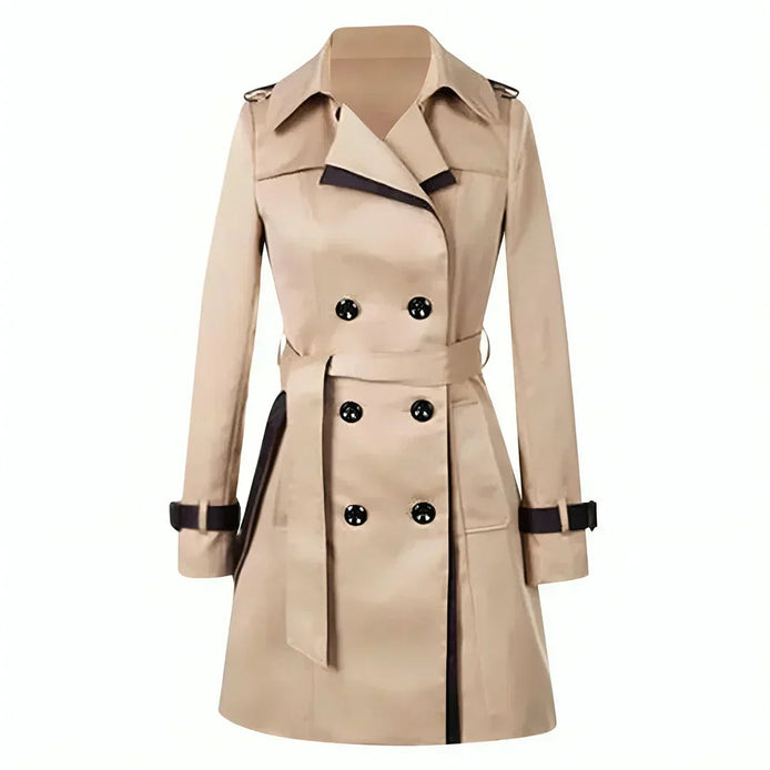 Sarah's Belted Double-Breasted Trench Womens Coats for Winter
