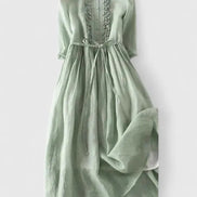 Alice Ruffle Waist Tie Midi Dress with Autumn Dresses Charm