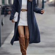 Allison Hooded Longline Teddy Fleece Coat Winter Coats for Women